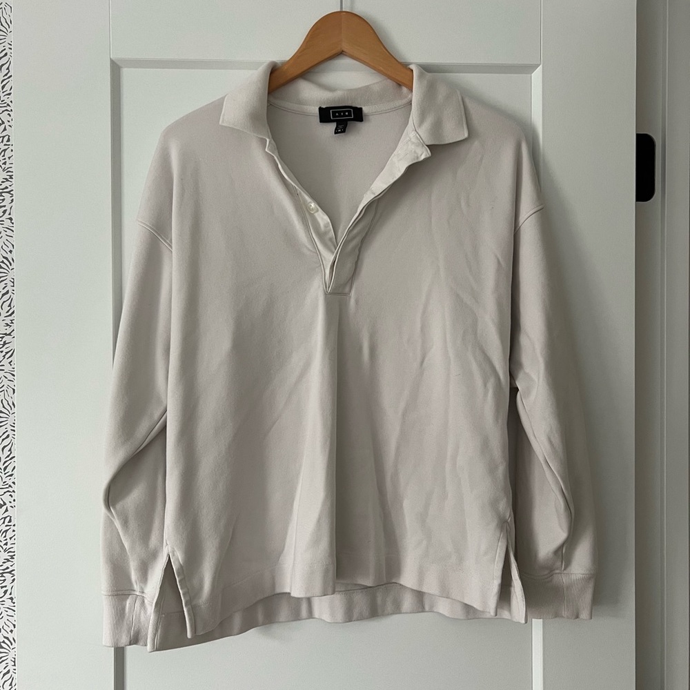 COPY - AYR - Cool Polo in Stone color - Size Medium